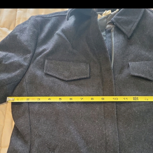 J Crew Wool Cruiser Jacket Womens Black charcoal Blend with Pockets size M - Picture 7 of 10